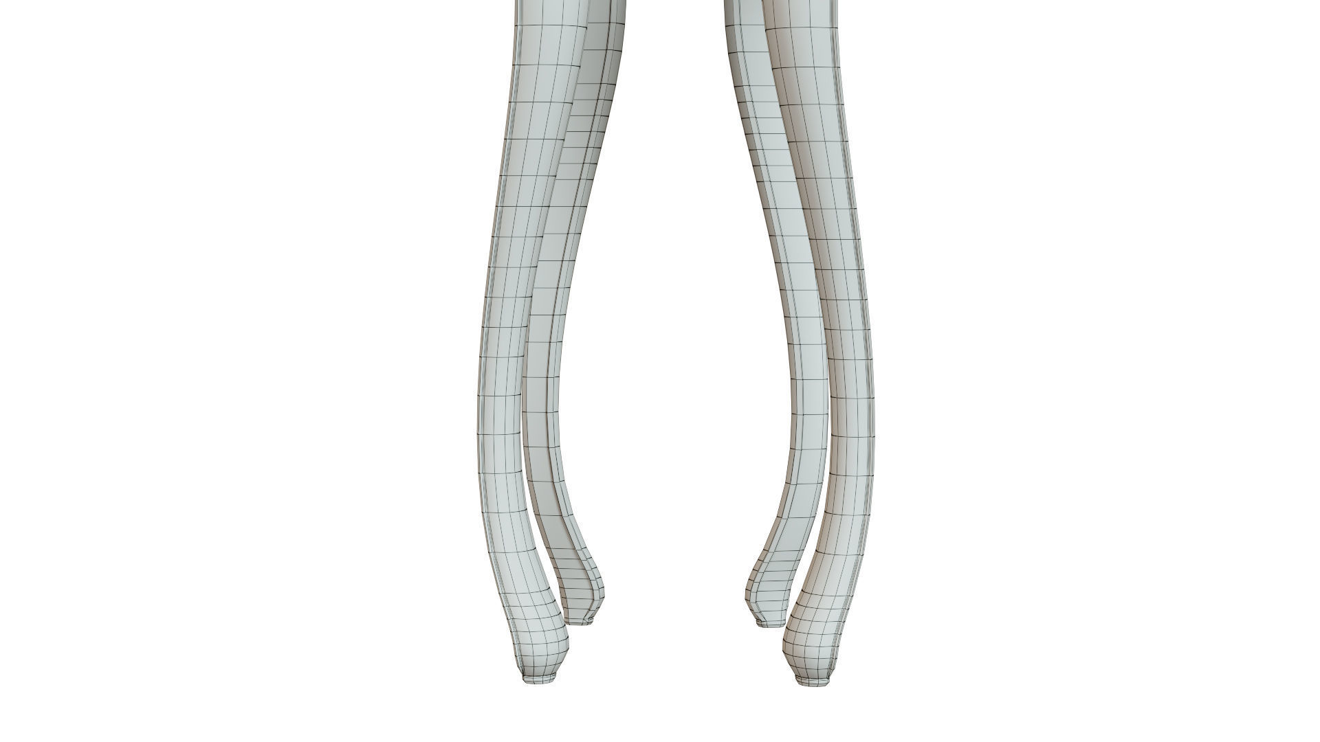 Classic side table 1200 Low-poly 3D model_12