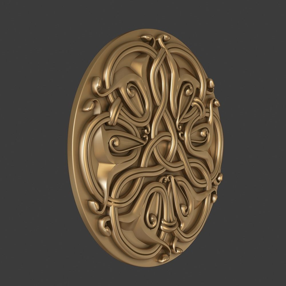 decorative rosette for cnc 3D model_2