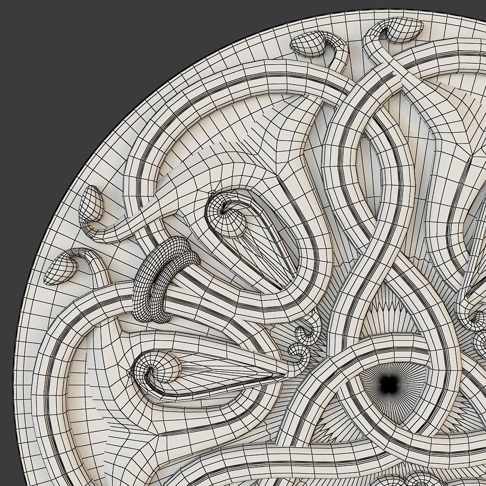 decorative rosette for cnc 3D model_6