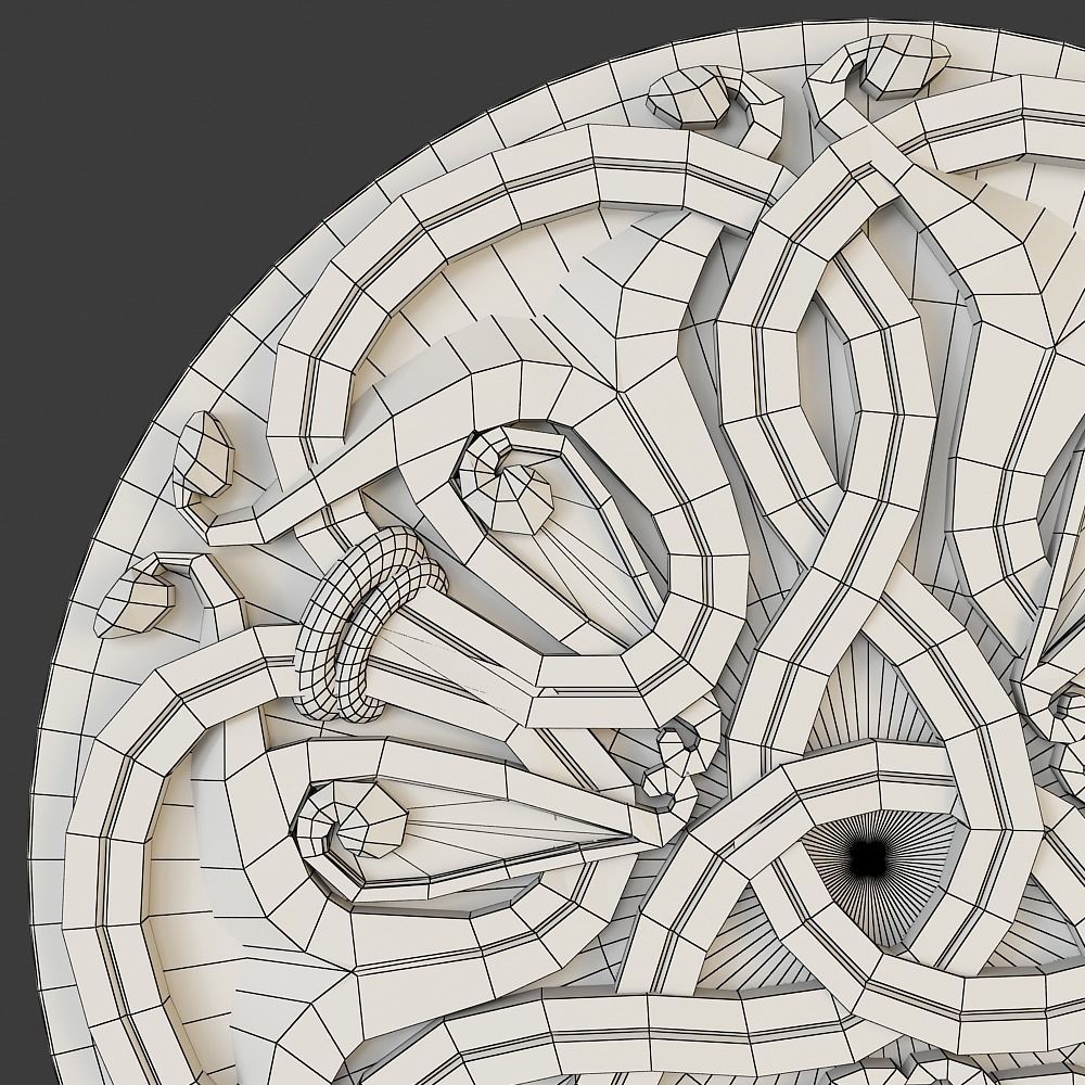 decorative rosette for cnc 3D model_5