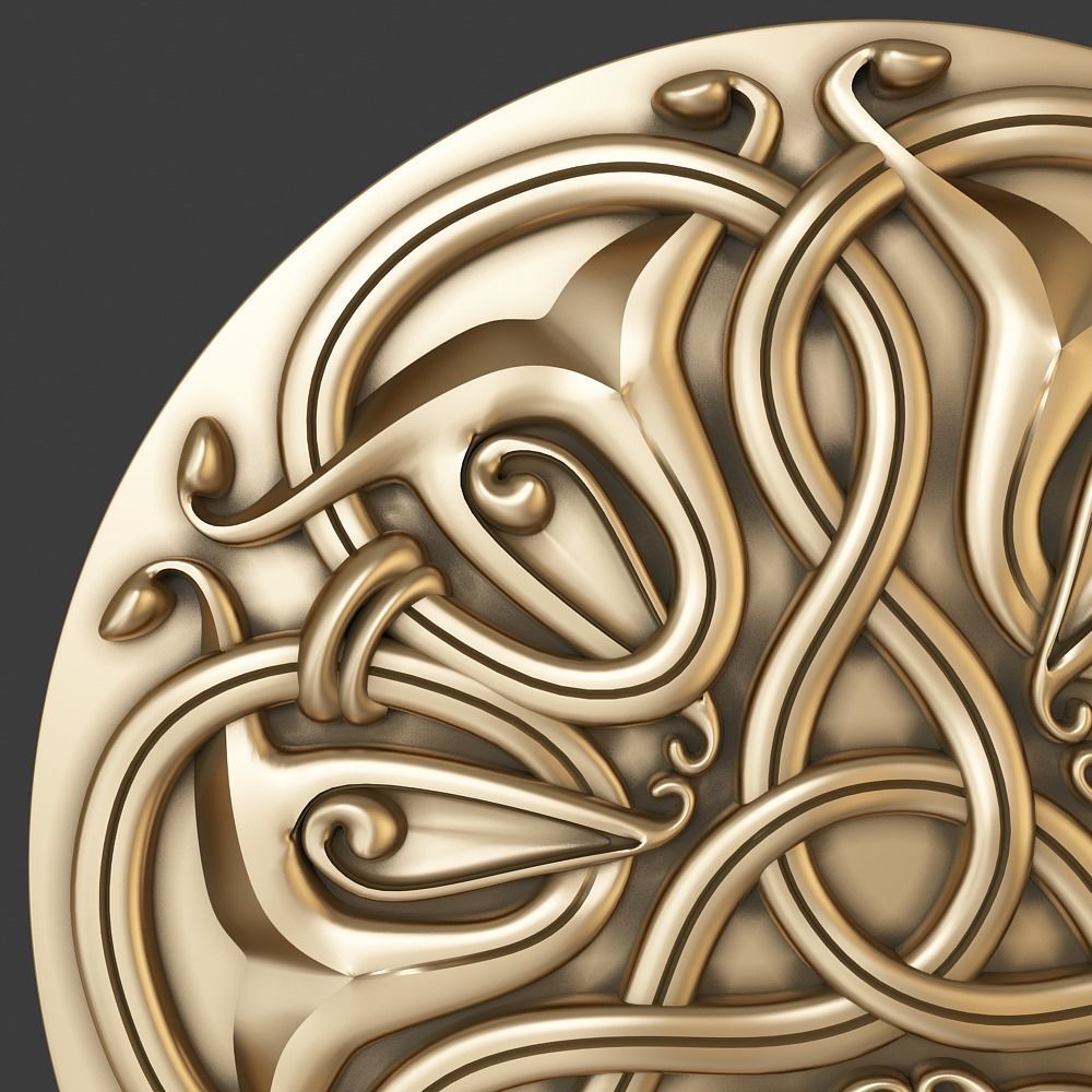 decorative rosette for cnc 3D model_1