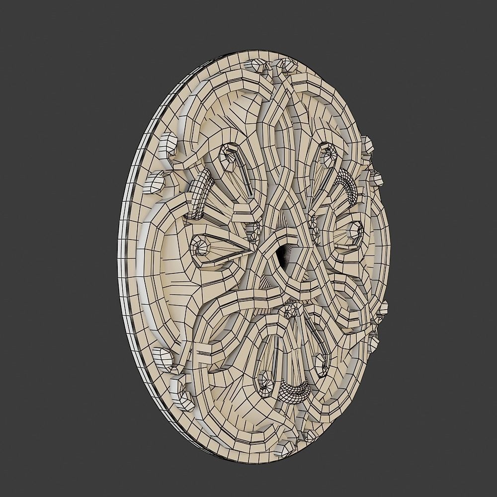 decorative rosette for cnc 3D model_8