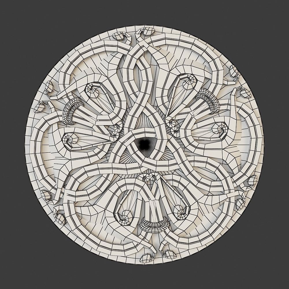 decorative rosette for cnc 3D model_4