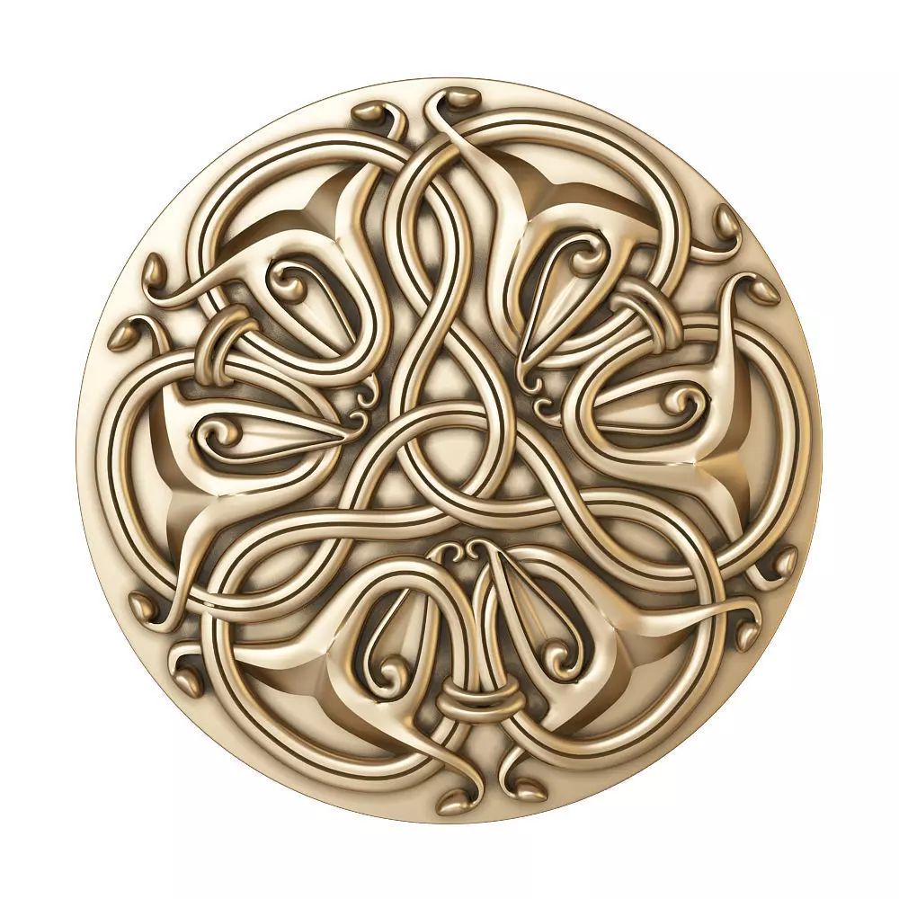 decorative rosette for cnc 3D model_0