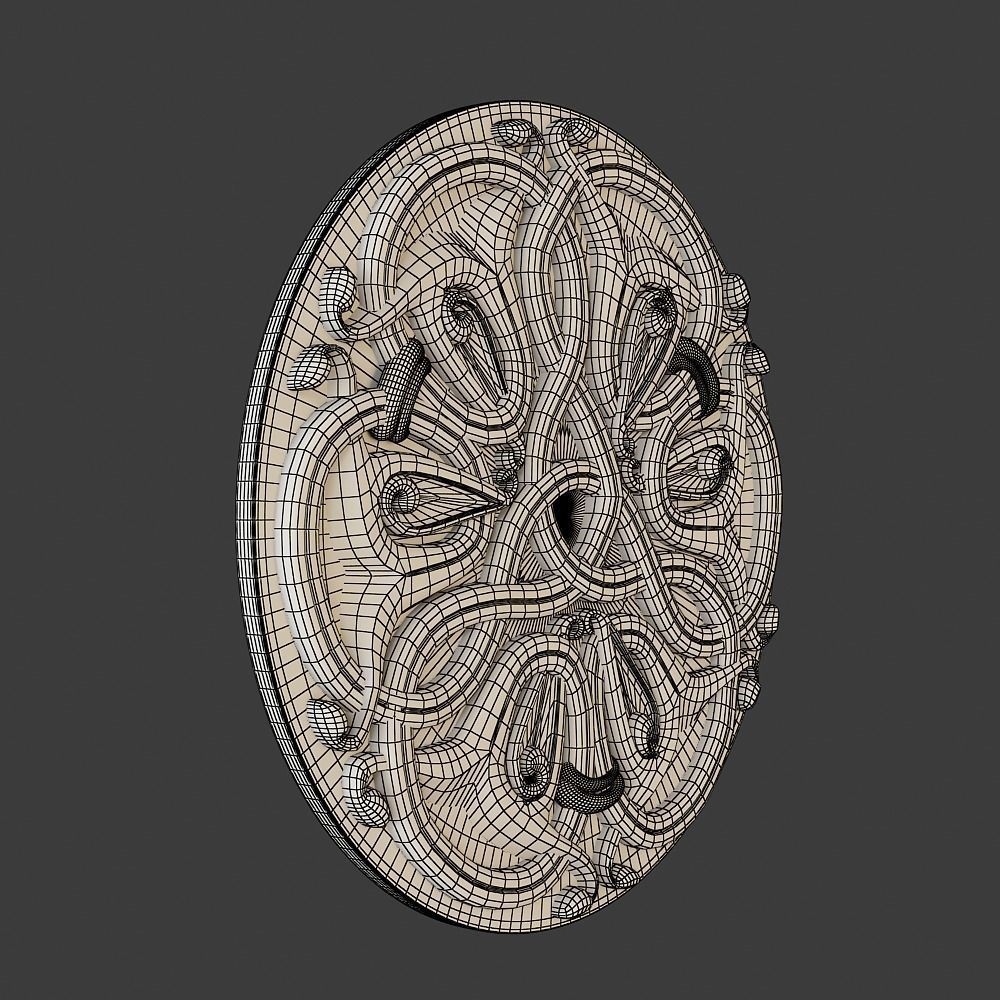decorative rosette for cnc 3D model_7