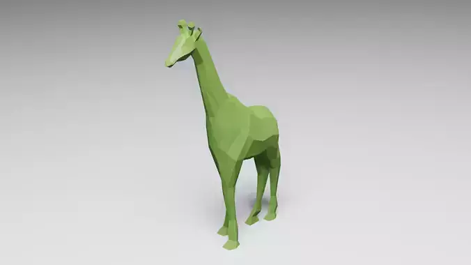 Low poly giraffe polygonal