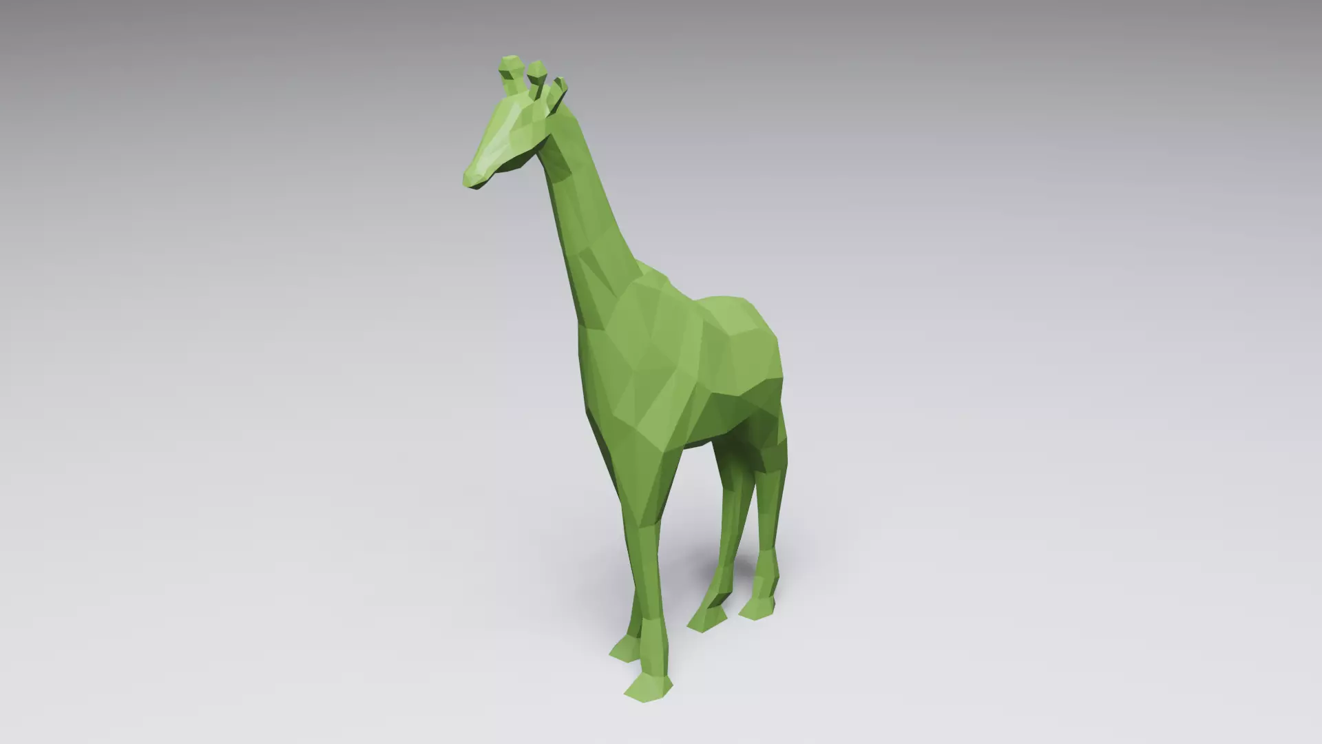 Low poly giraffe polygonal 3D print model
