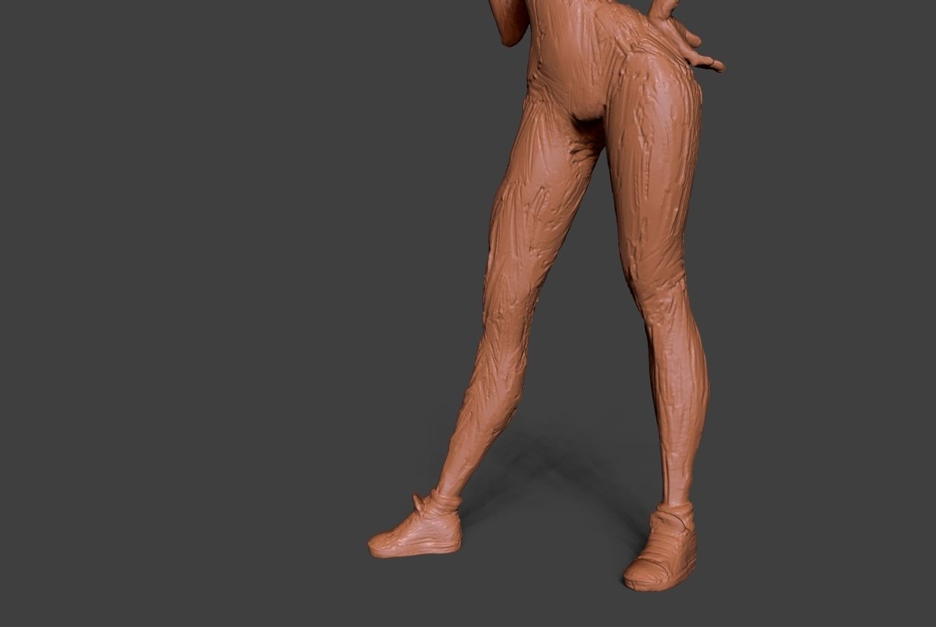 Clay Trooper Girl 3D print model_15