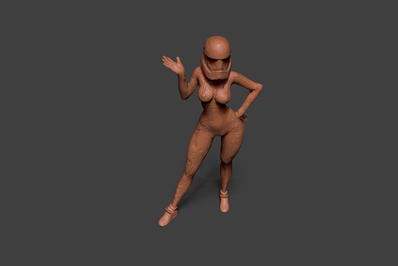 Clay Trooper Girl 3D print model_5