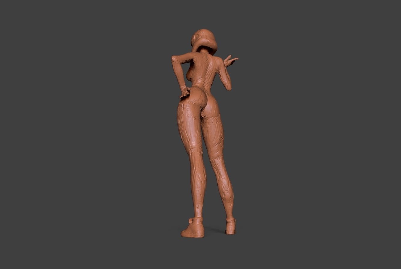 Clay Trooper Girl 3D print model_11