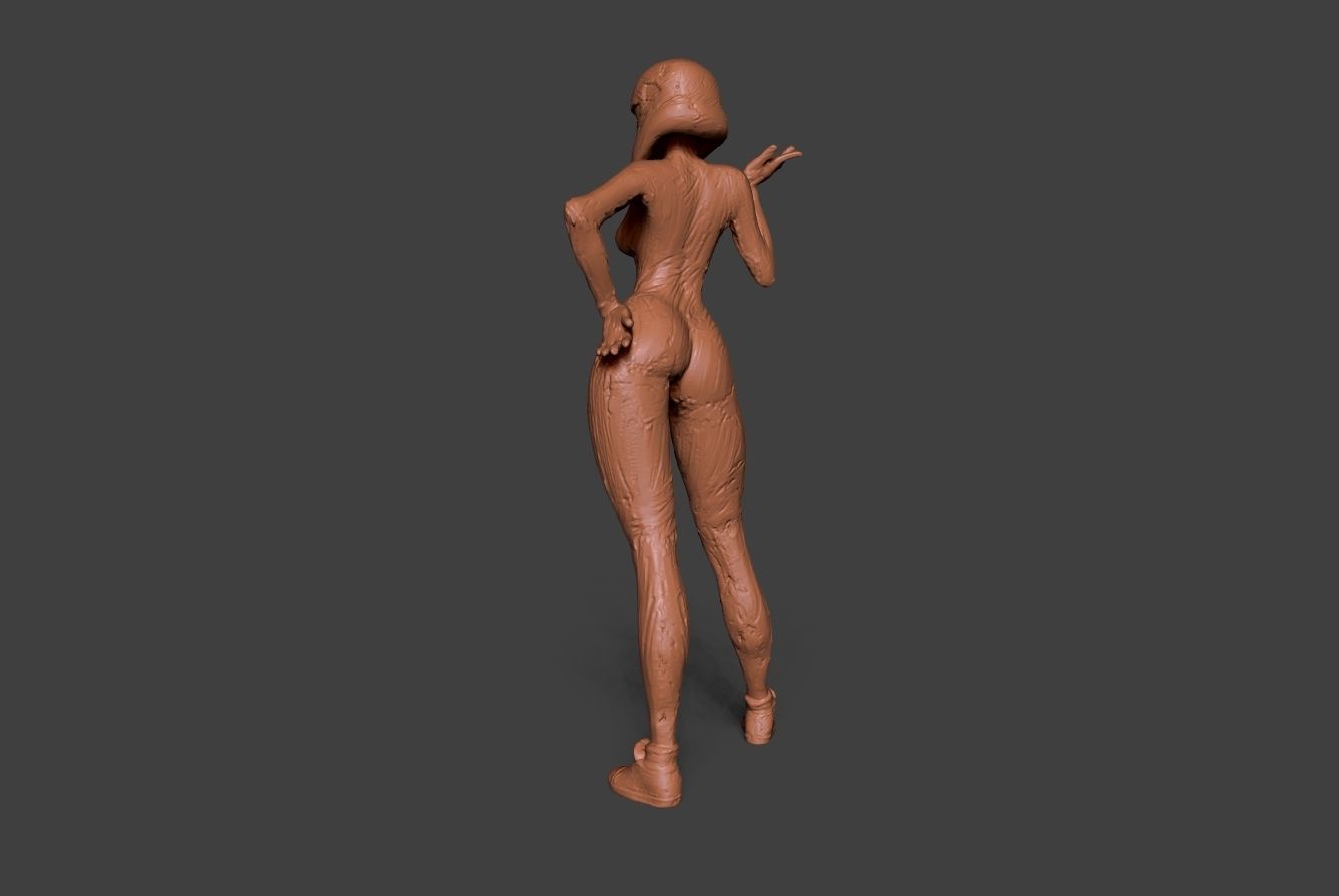 Clay Trooper Girl 3D print model_2