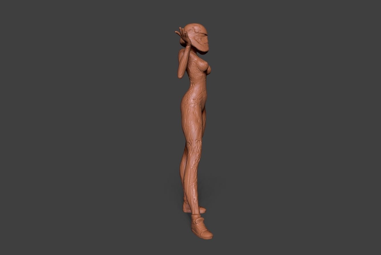 Clay Trooper Girl 3D print model_3