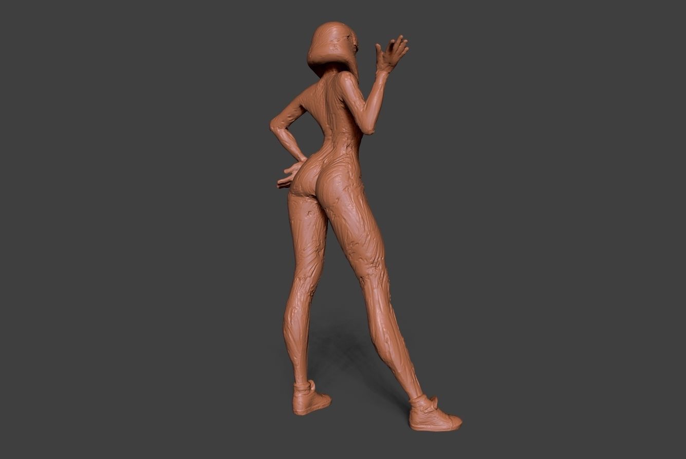 Clay Trooper Girl 3D print model_1