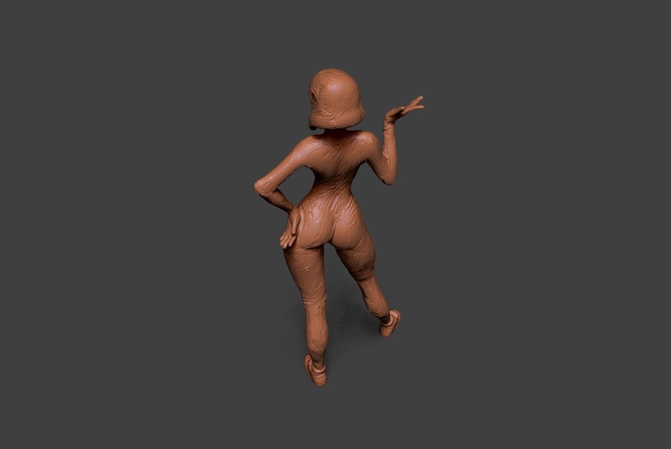 Clay Trooper Girl 3D print model_7
