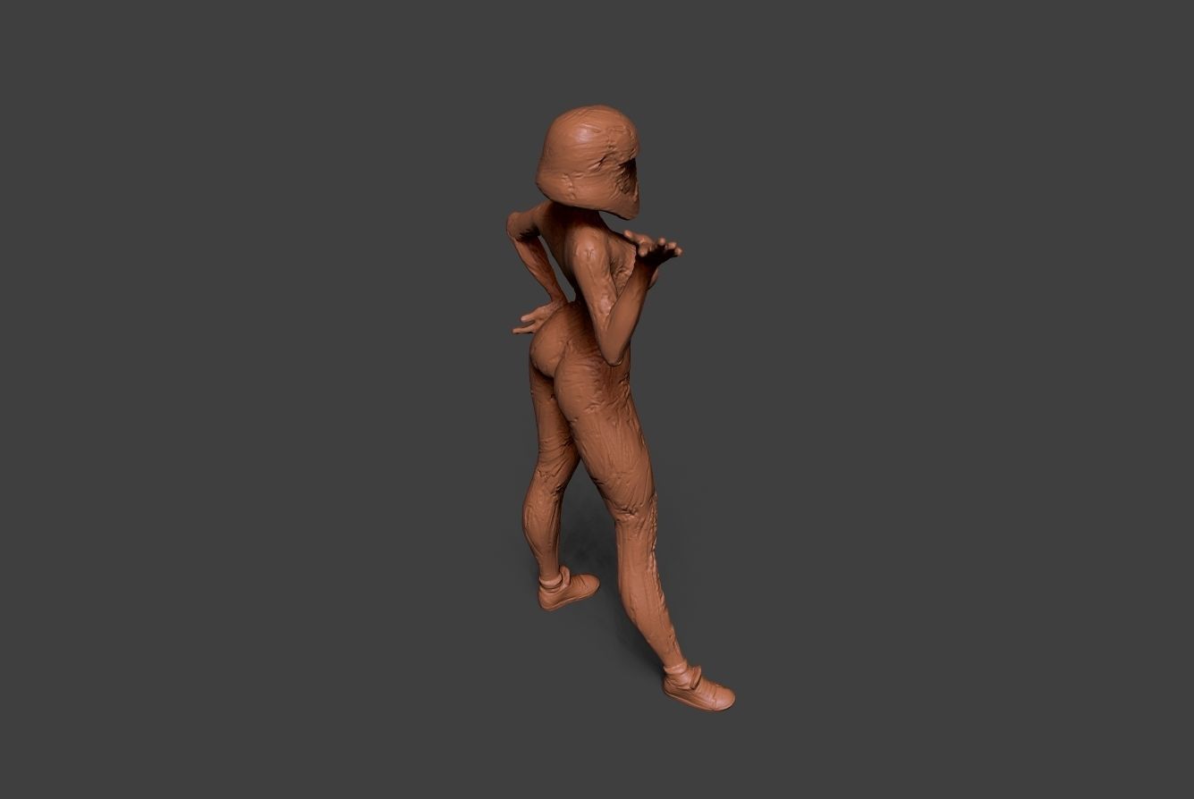 Clay Trooper Girl 3D print model_6