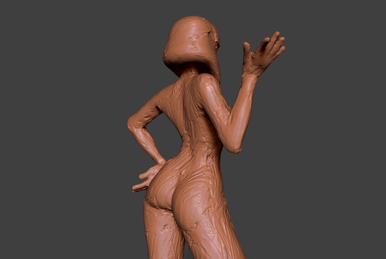 Clay Trooper Girl 3D print model_14