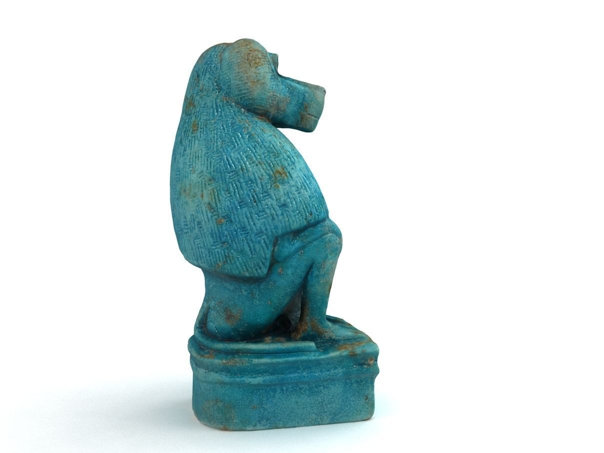 Egyptian god Thoth baboon Moon God Thoth 3D model_5