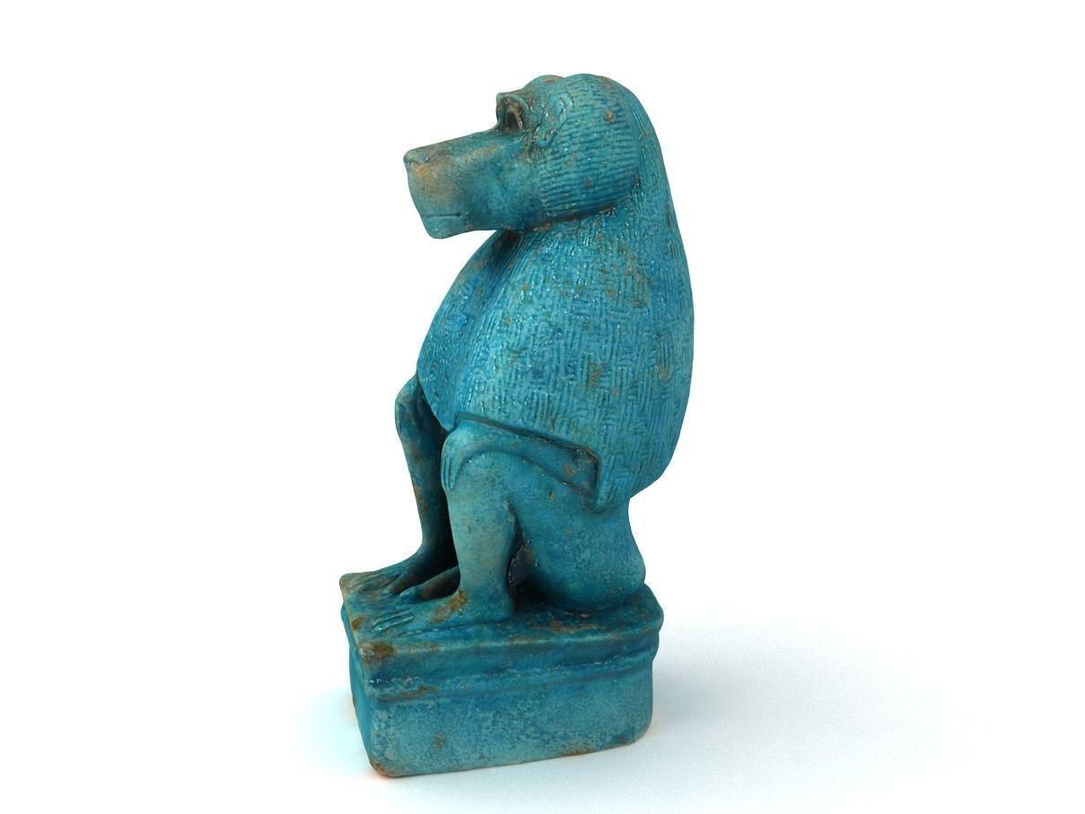 Egyptian god Thoth baboon Moon God Thoth 3D model_2