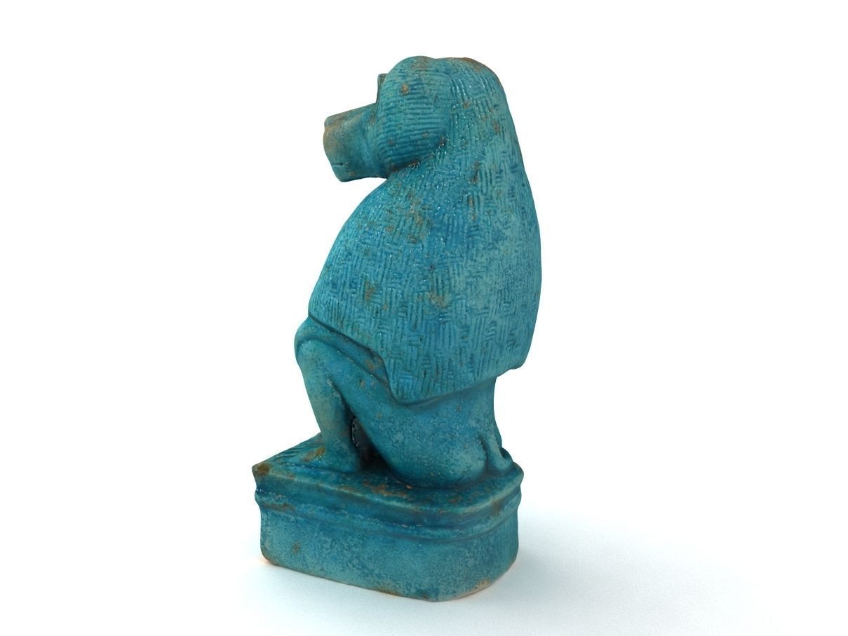 Egyptian god Thoth baboon Moon God Thoth 3D model_3