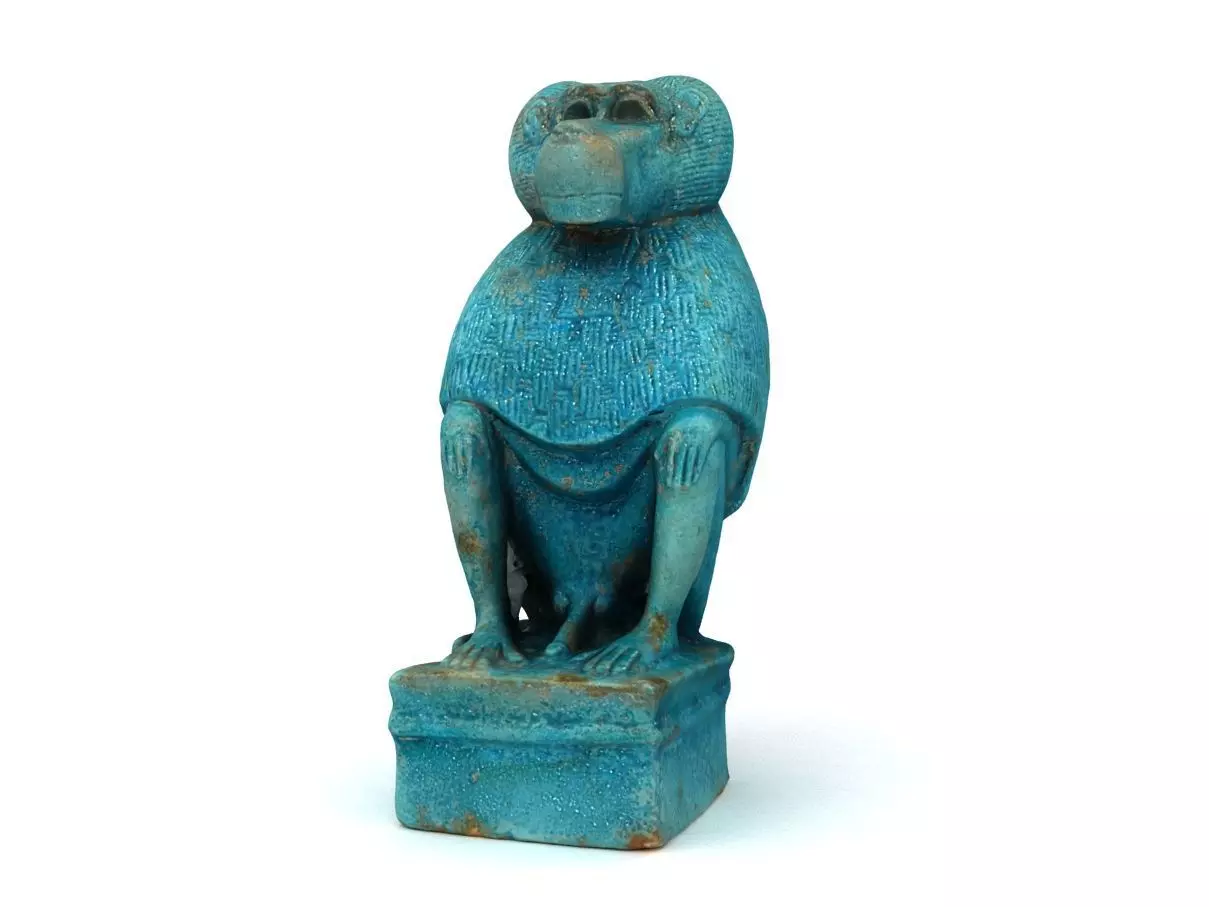 Egyptian god Thoth baboon Moon God Thoth 3D model_0