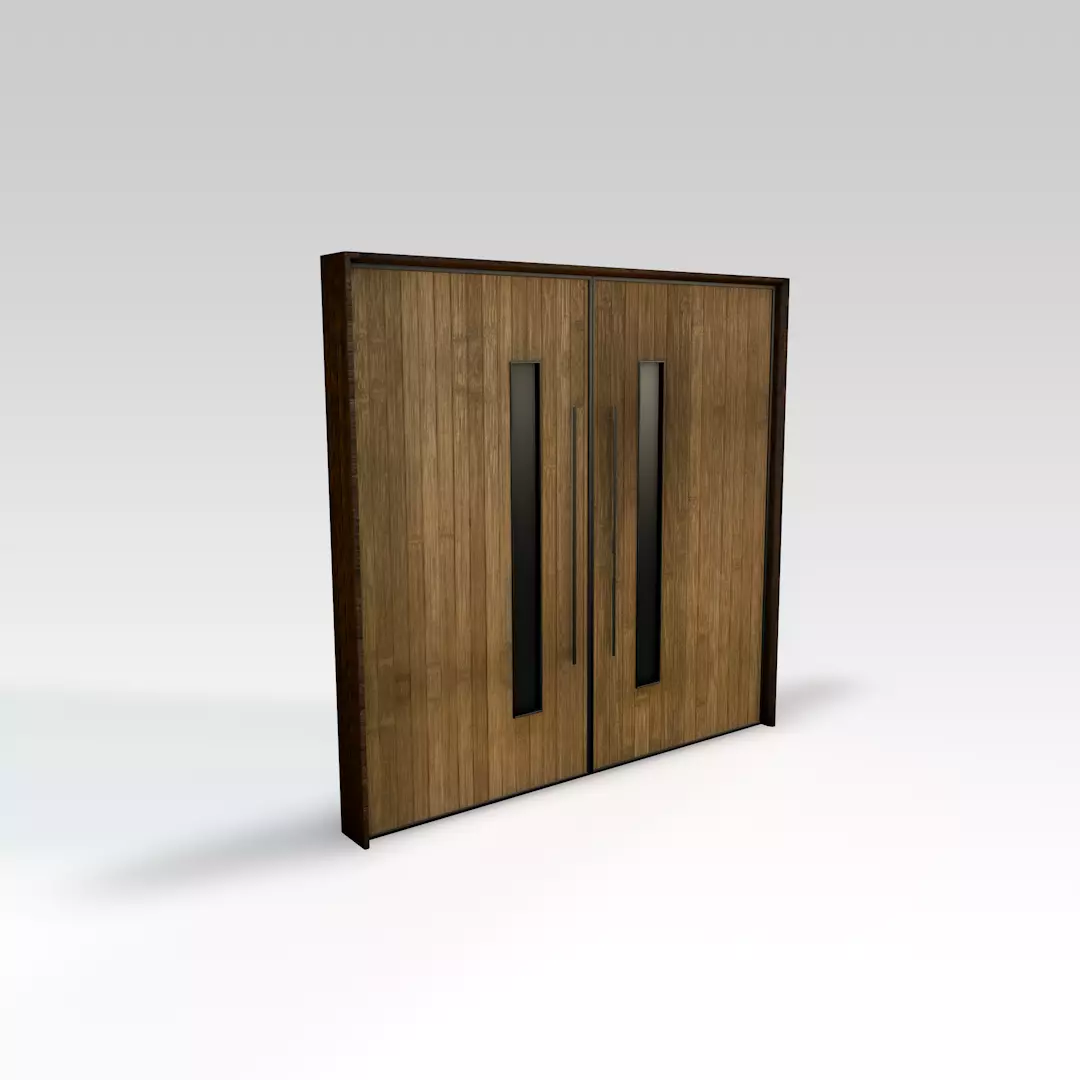 Modern Double Door  3D model_0