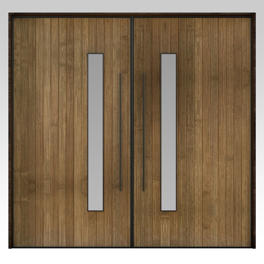 Modern Double Door  3D model_1