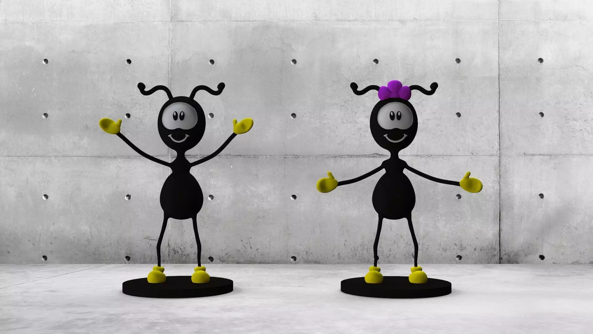 Smilinguidos couple for 3dPrinting 3D print model