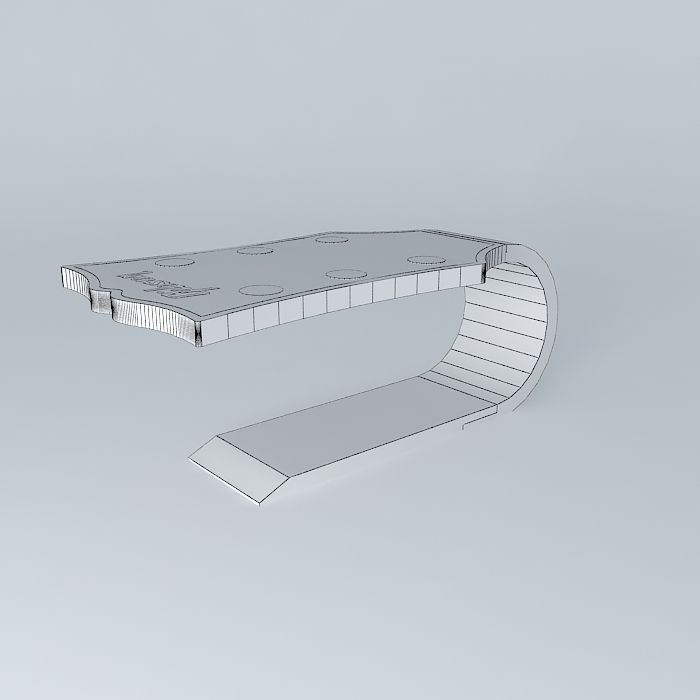 Gibson les paul coffetable Free 3D model_4