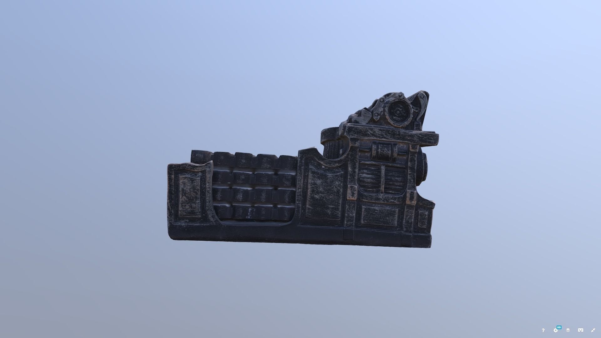 Typewriter Coaster Holder 3D model_4