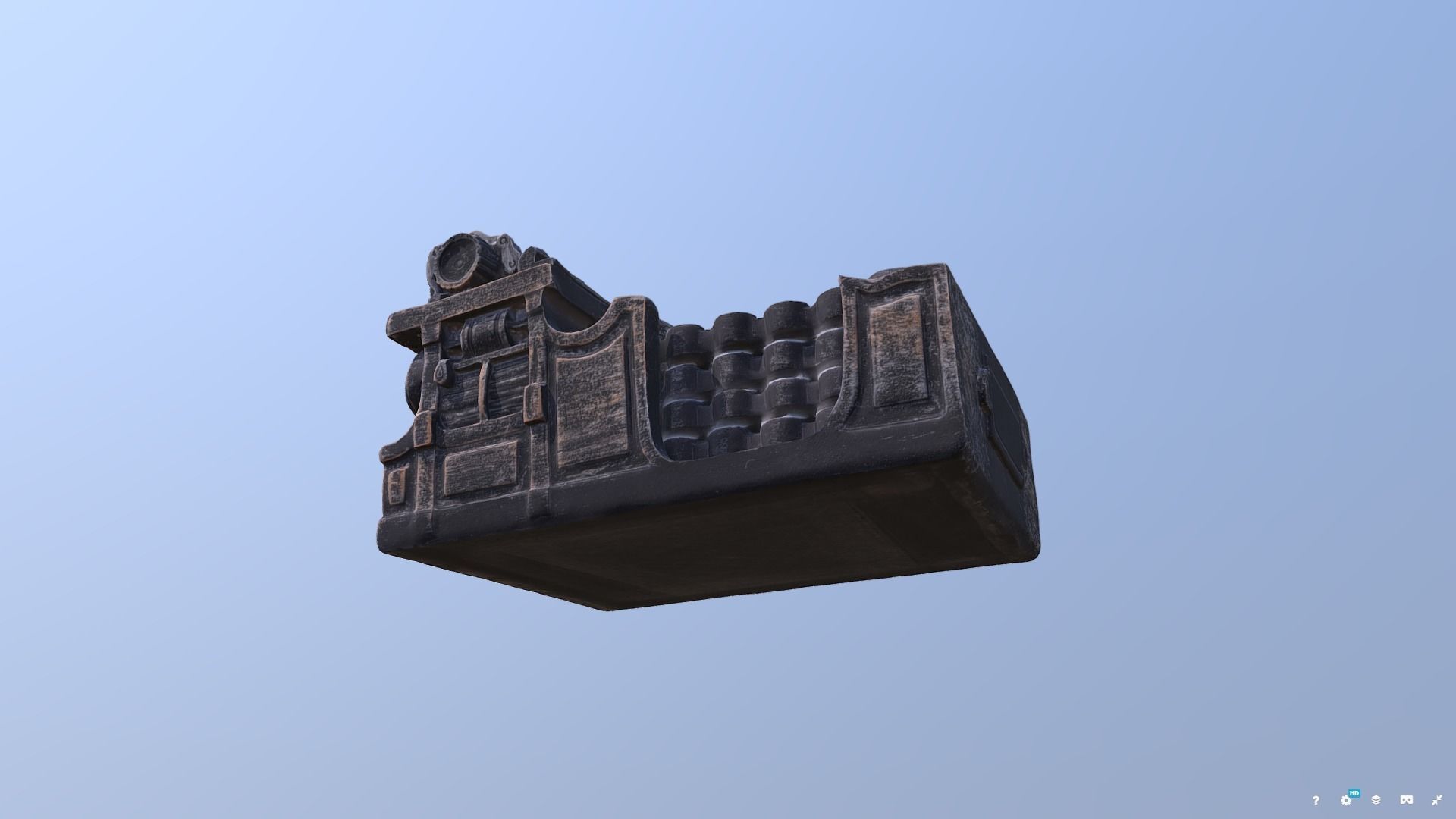 Typewriter Coaster Holder 3D model_5
