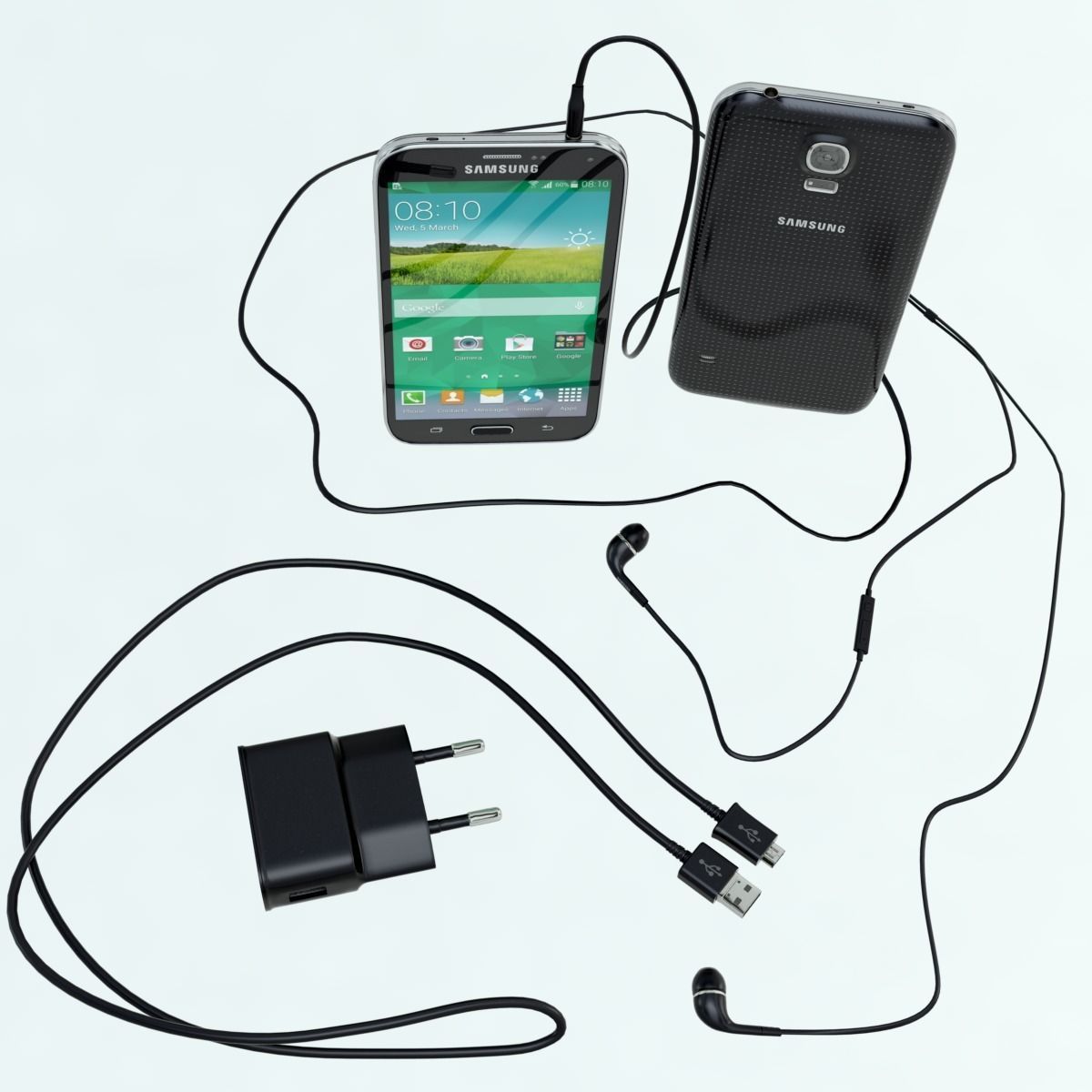 Phone Galaxy S 3D model_3