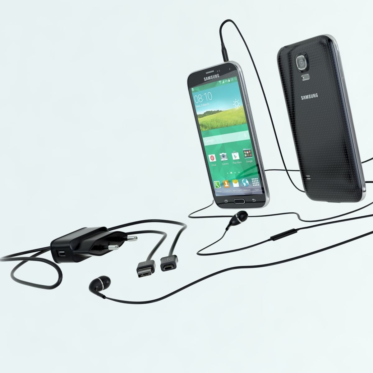 Phone Galaxy S 3D model_4