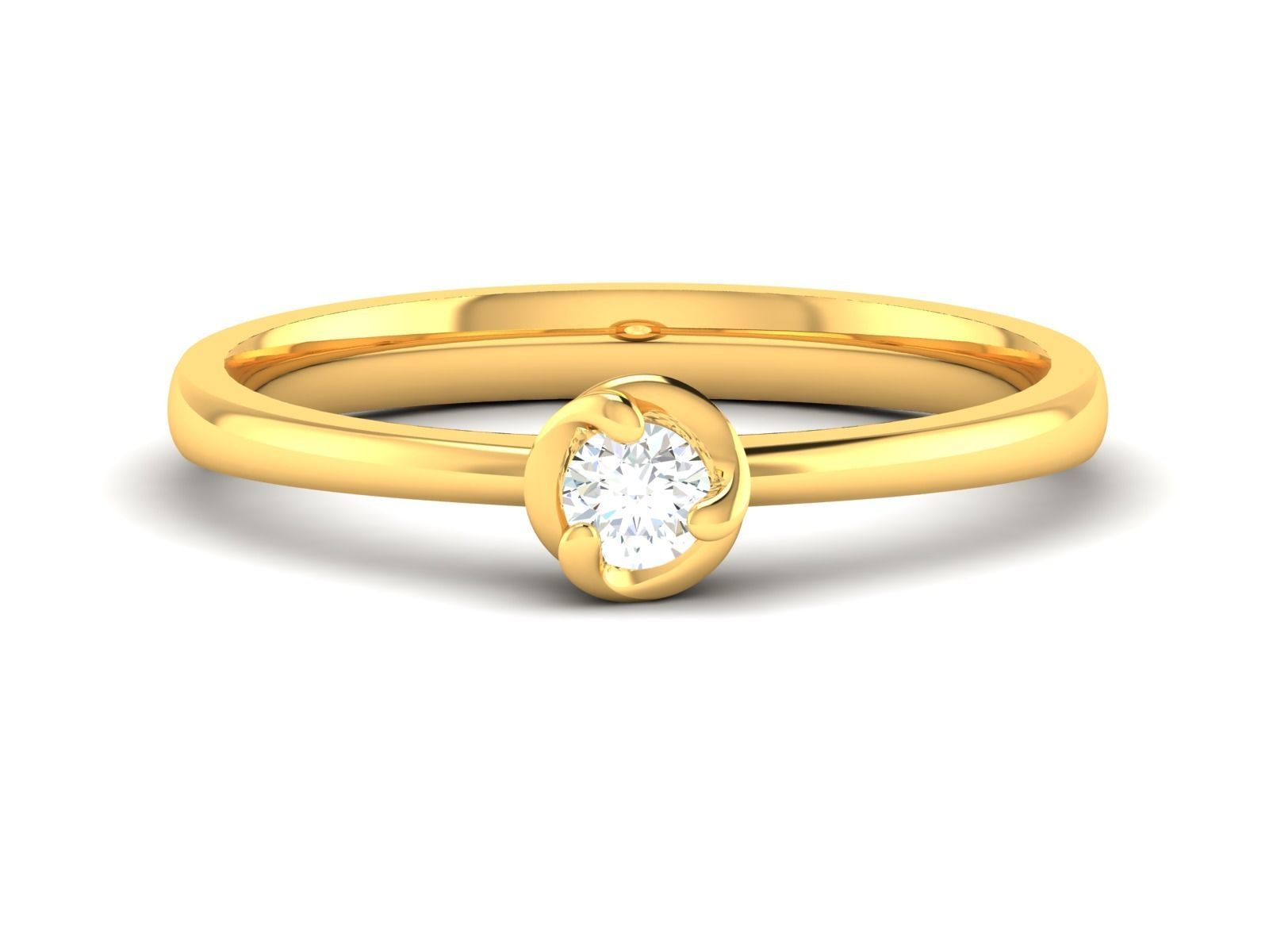 Women solitaire ring 3dm render detail 3D print model_7