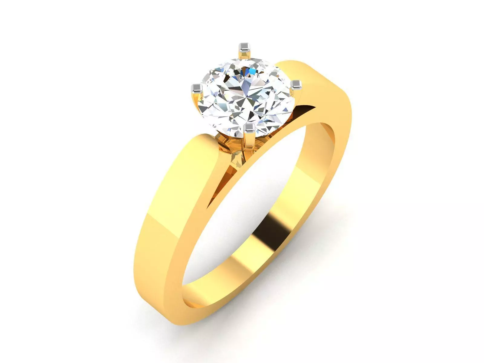 Women solitaire ring 3dm render detail 3D print model_0