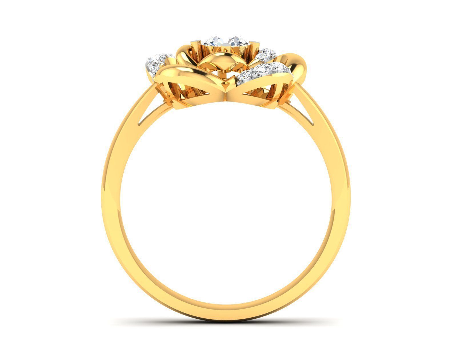 Women solitaire ring 3dm render detail  3D print model_2