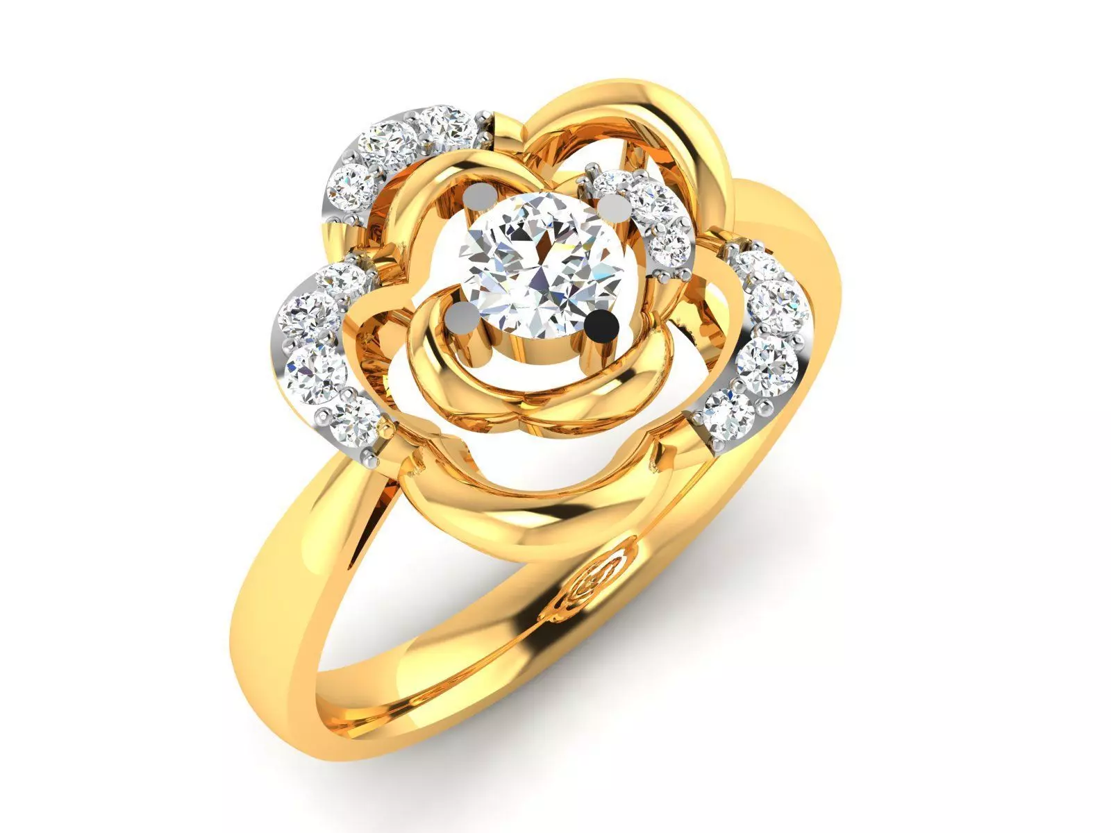 Women solitaire ring 3dm render detail  3D print model_0