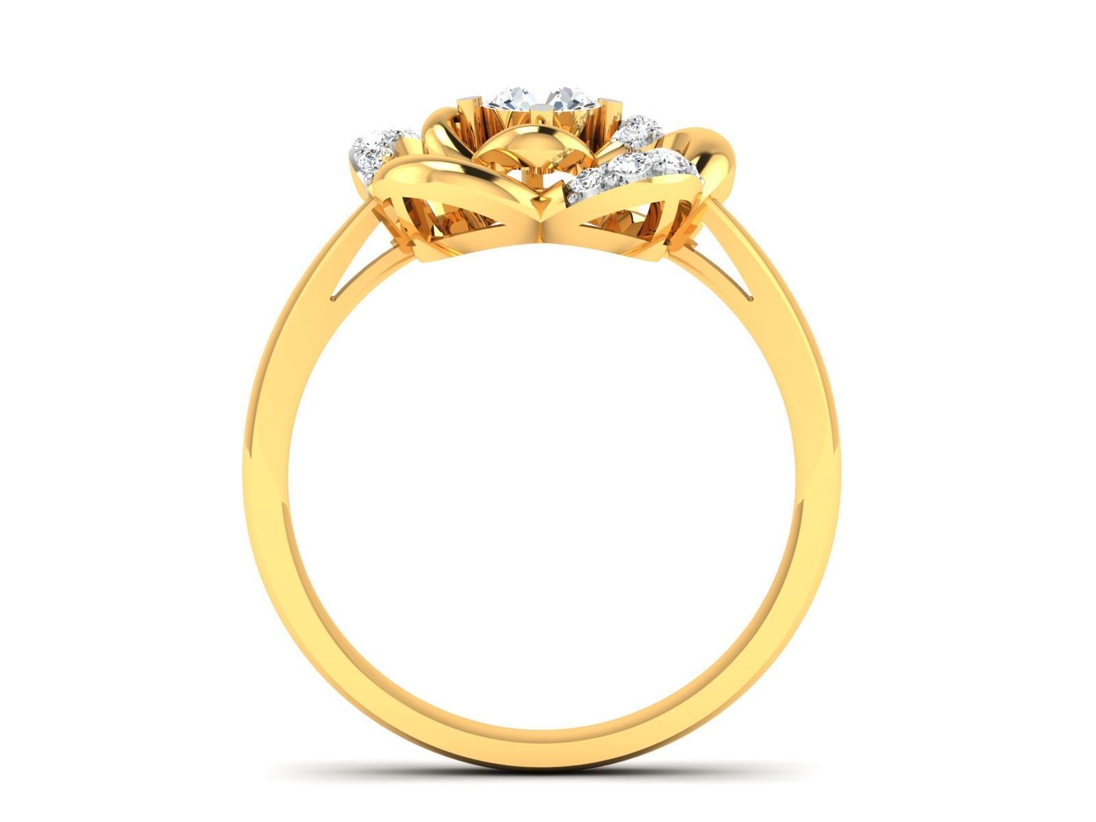Women solitaire ring 3dm render detail  3D print model_3