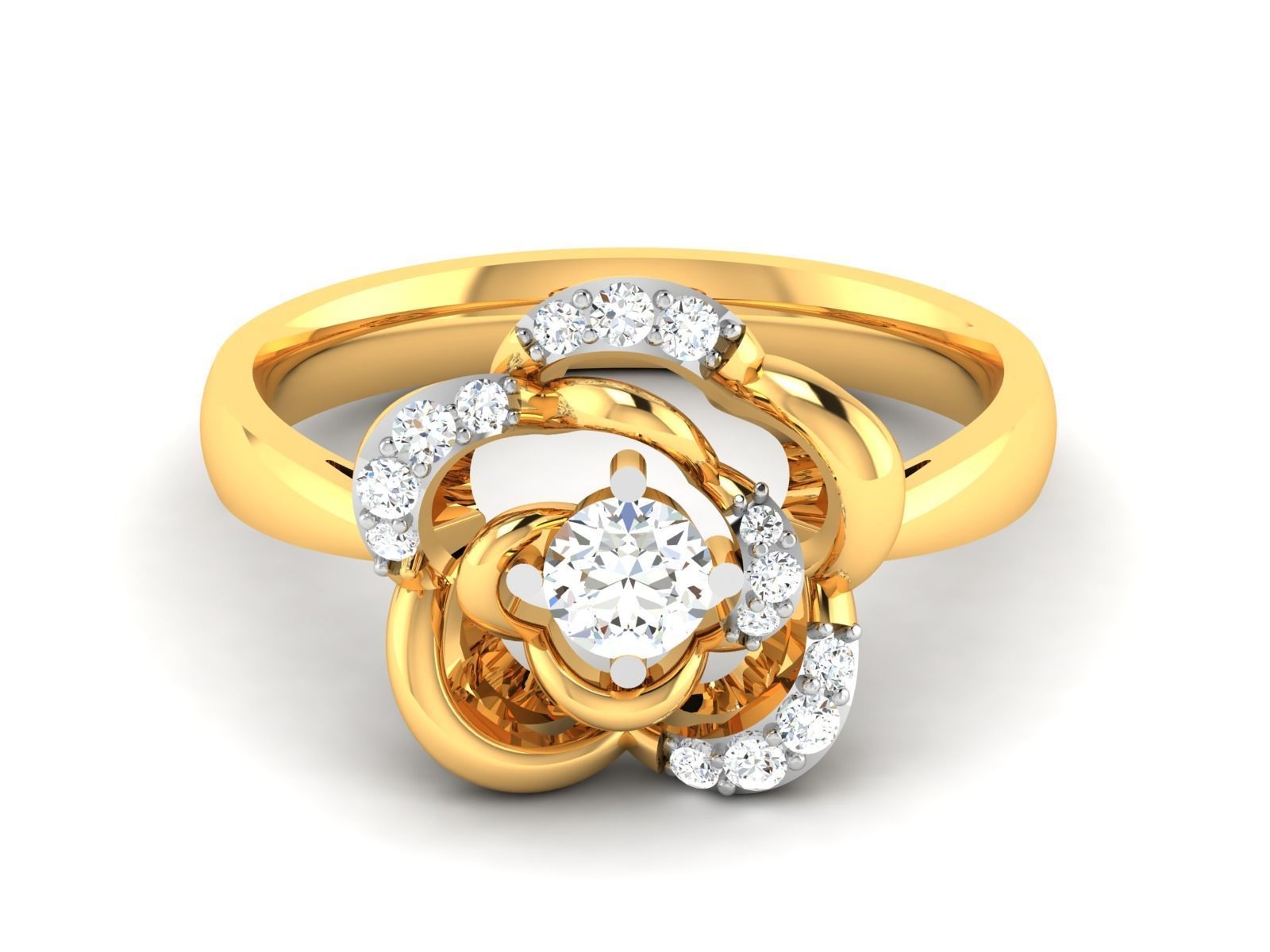 Women solitaire ring 3dm render detail  3D print model_7