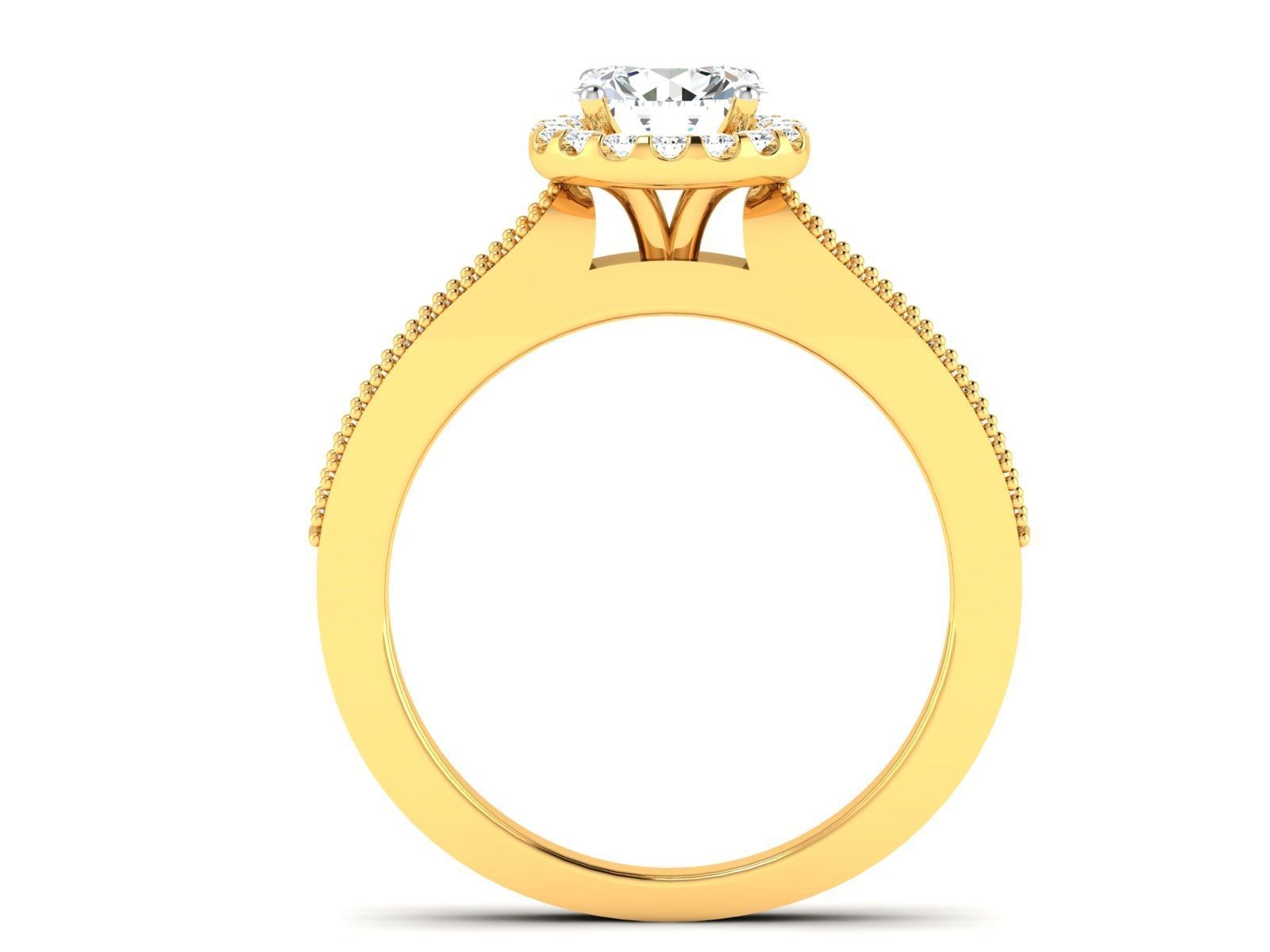 Women solitaire ring 3dm render detail 3D print model_3