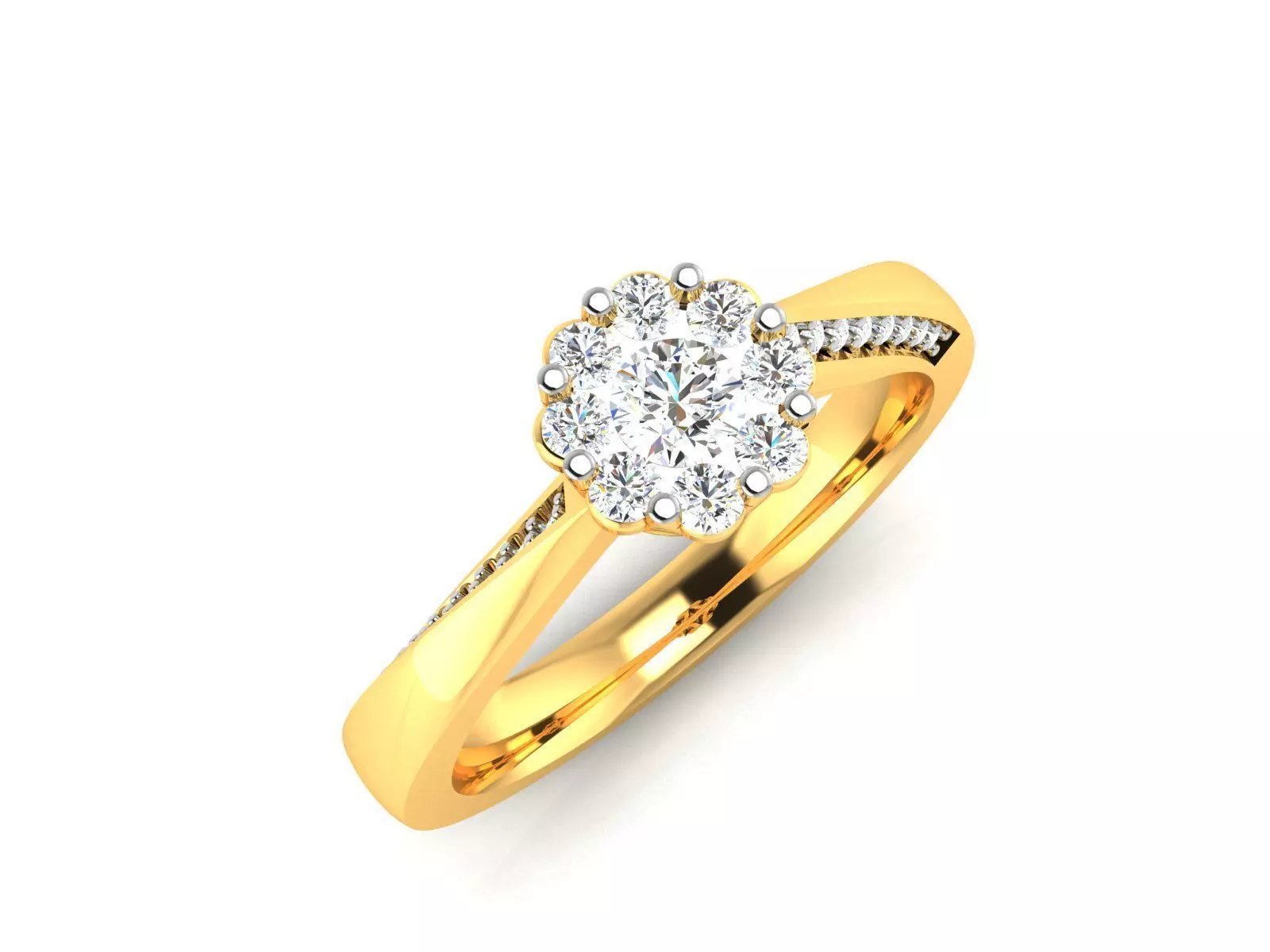 Women solitaire ring 3dm render detail  3D print model_0