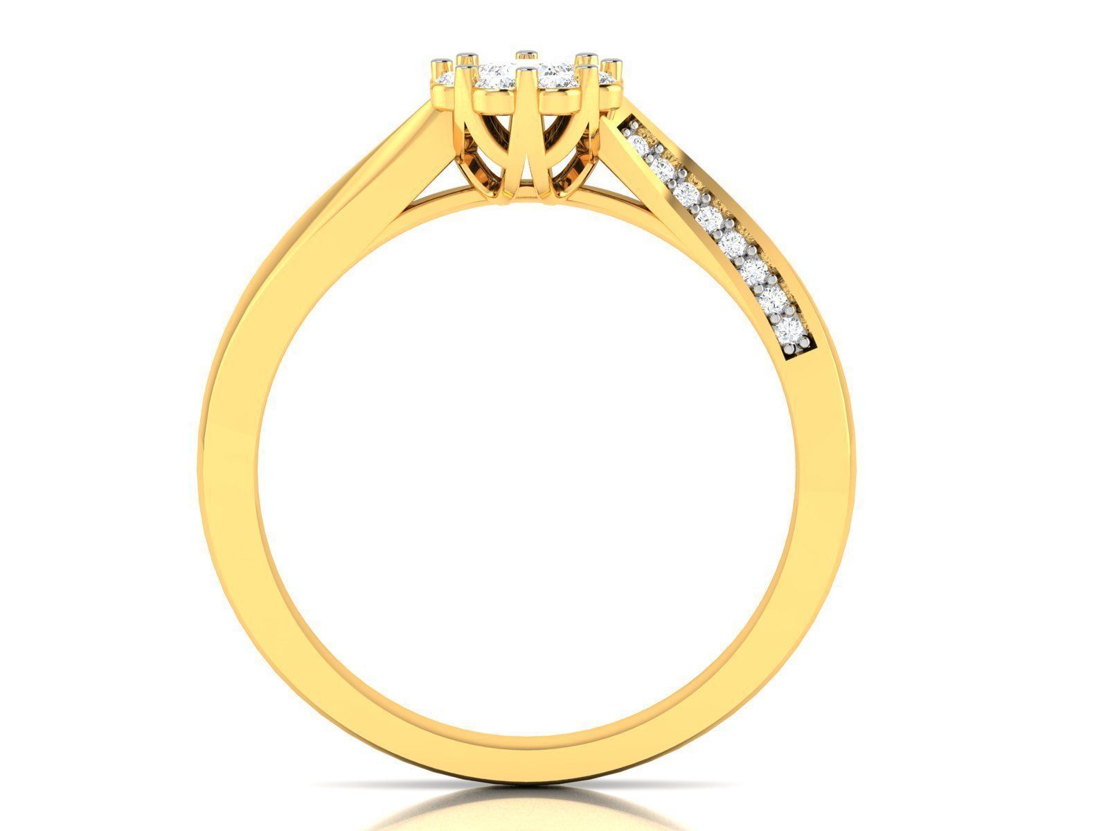 Women solitaire ring 3dm render detail  3D print model_6