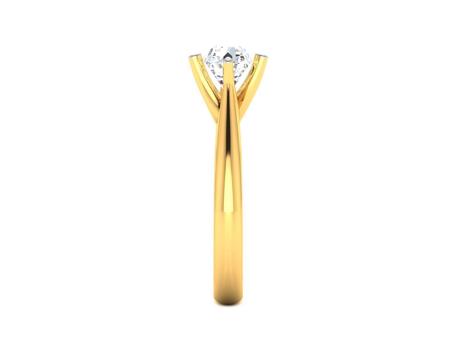 Women solitaire ring 3dm render detail  3D print model_4
