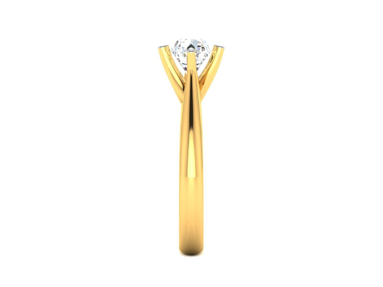 Women solitaire ring 3dm render detail  3D print model_5