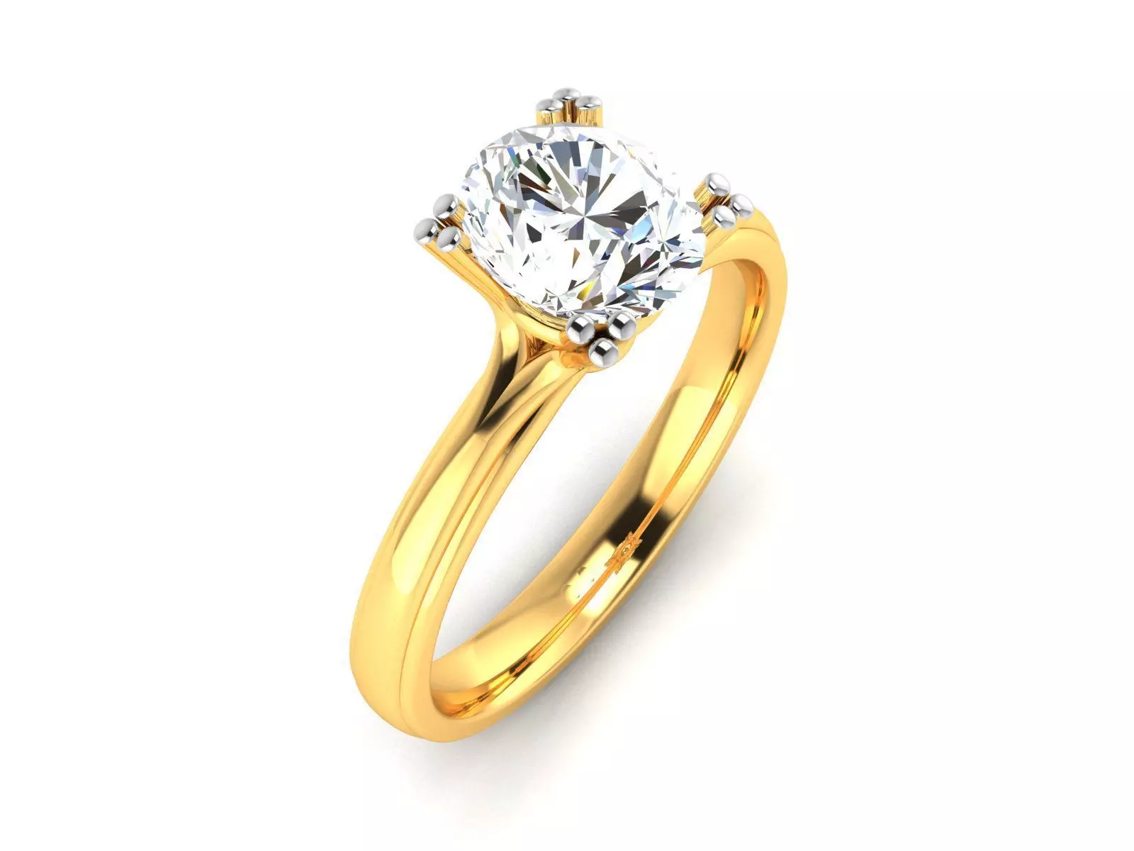 Women solitaire ring 3dm render detail  3D print model_0