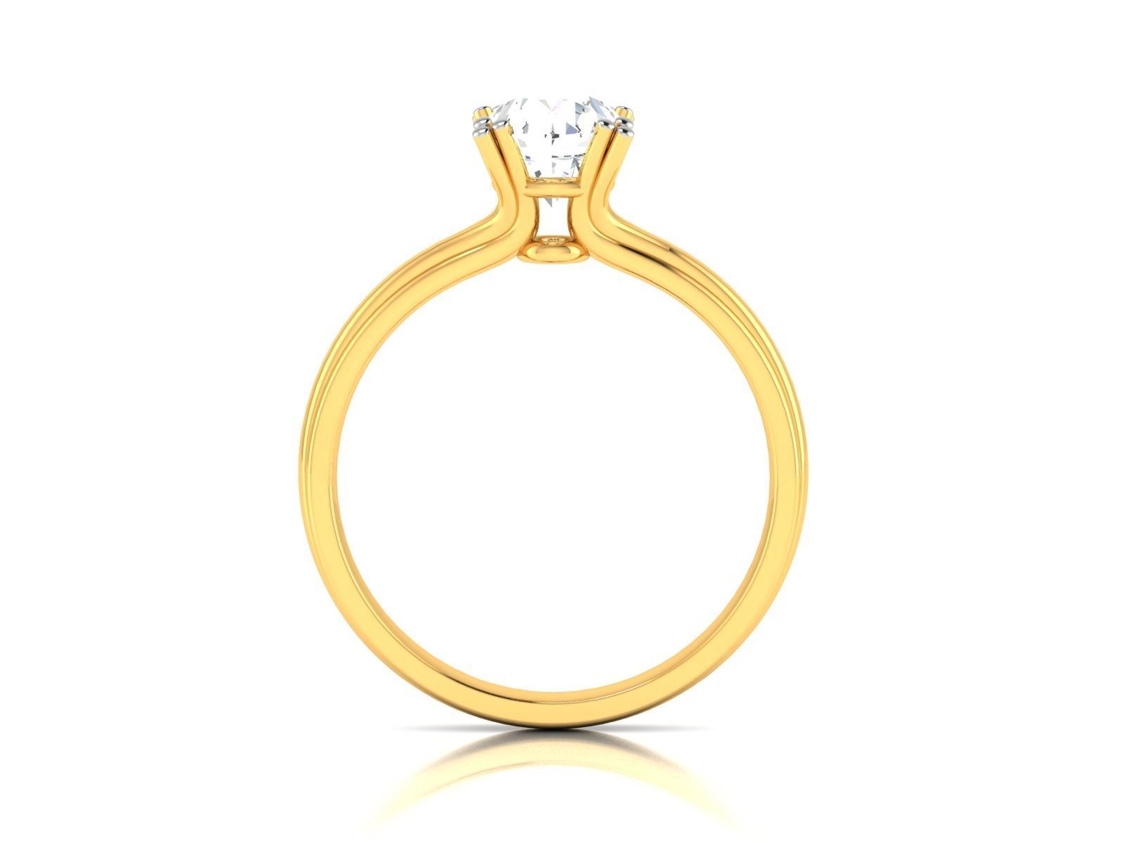 Women solitaire ring 3dm render detail  3D print model_3