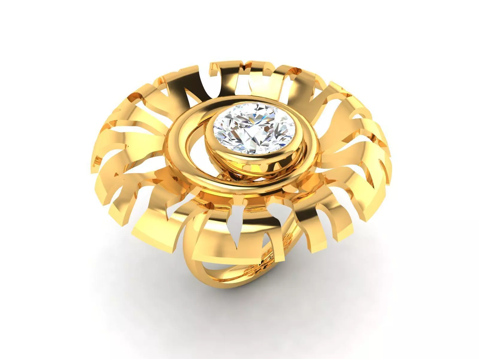 Women solitaire ring 3dm render detail  3D print model_0