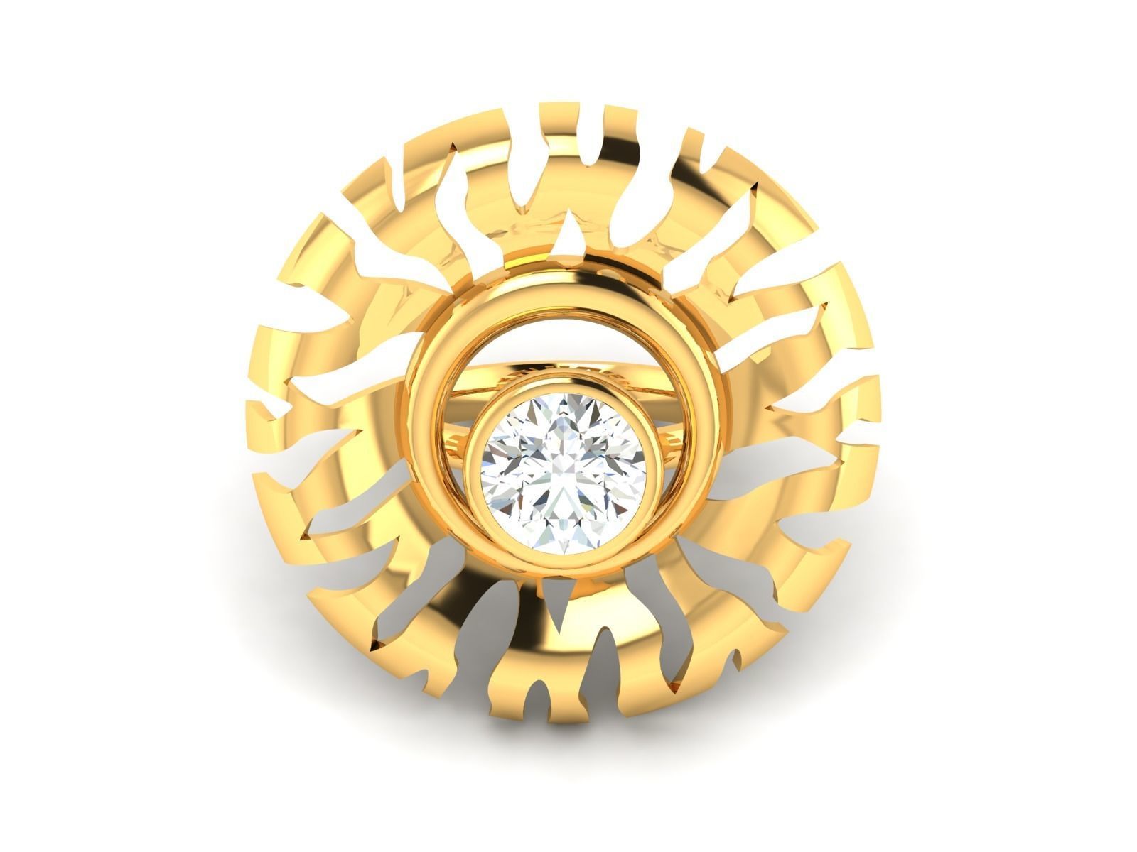 Women solitaire ring 3dm render detail  3D print model_7