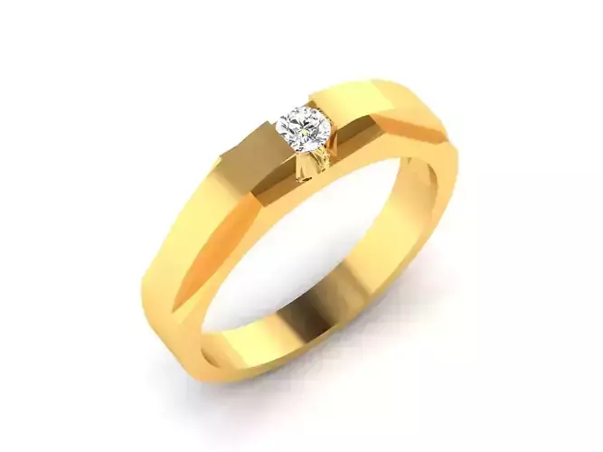 Women solitaire ring 3dm render detail 