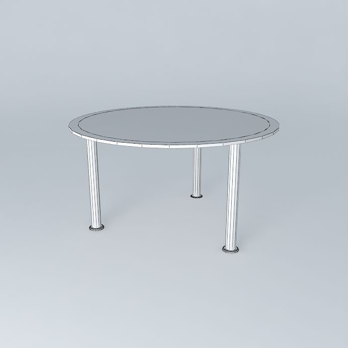 Glass table Free 3D model_3