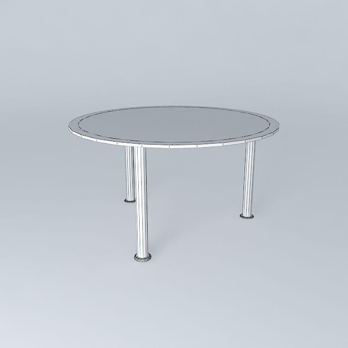 Glass table Free 3D model_4